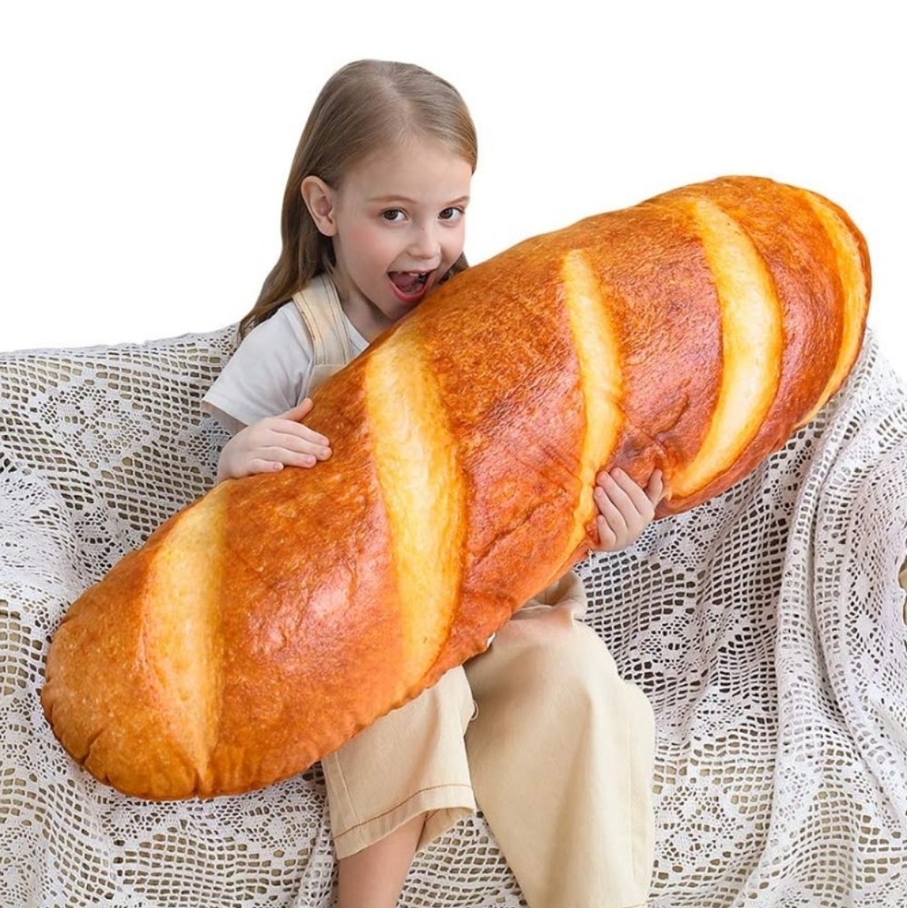 40” Giant Bread Shaped Pillow 3D
